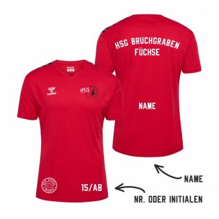 <-neu-> HSG Bruchgraben Fchse HMLAuthentic PL Jersey S/S Lady true red XS inkl. Name