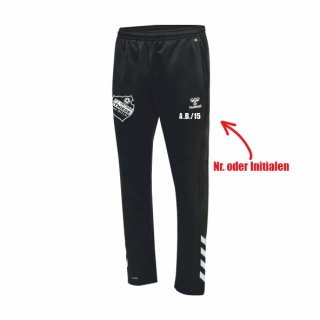 FCVT hmlCORE XK Poly Pants Unisex black mit Vereinslogo 2XL inkl. Initialen oder Nr.