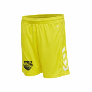FCVT hmlCORE XK Poly Shorts Unisex blazing yellow mit Vereinslogo