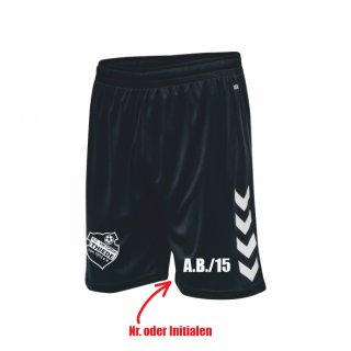 FCVT hmlCORE XK Poly Shorts Unisex black mit Vereinslogo 4XL inkl. Initialen oder Nr.