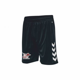 SG ZB hmlCORE XK Poly Shorts Kids black mit Vereinslogo