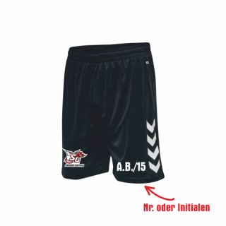 SG ZB hmlCORE XK Poly Shorts Kids black mit Vereinslogo 176 inkl. Initialen oder Nr.
