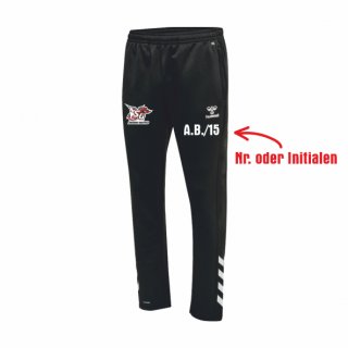 SG ZB hmlCORE XK Poly Pants Unisex black mit Vereinslogo 4XL inkl. Initialen oder Nr.