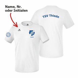 TSV Thiede Erima T-Shirt Unisex wei 3XL inkl. Name oder Nr. oder Initialen