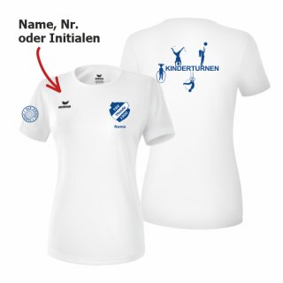 TSV Thiede Kinderturnen Erima T-Shirt Lady wei 48 inkl. Name oder Nr. oder Initialen