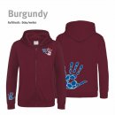 Hoodiejacke Handball!-Collection Kids burgundy