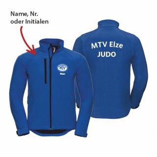 MTV Elze Judo Softshelljacke Unisex azure M inkl. Name oder Initialen oder Nr.