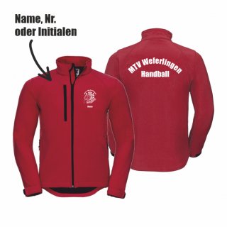 MTV Weferlingen Basic Softshelljacke Unisex classic red 4XL inkl. Name oder Initialen oder Nr.