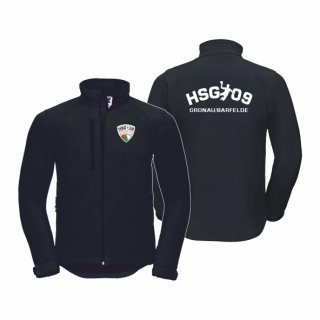 HSG09 Basic Softshelljacke Unisex schwarz XS ohne Zusatzaufdruck