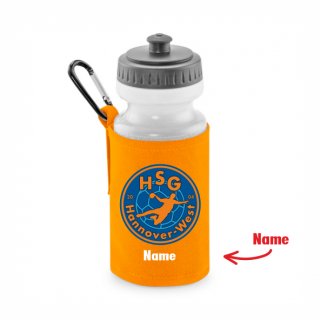 HSG Hannover-West Basic Trinkflasche mit Halter orange inkl. Name