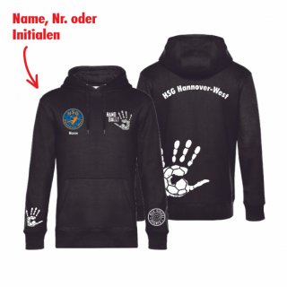 HSG Hannover-West Basic Hoodie Unisex schwarz/wei 4XL inkl. Nr. oder Initalen