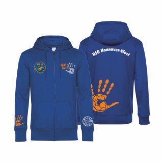 HSG Hannover-West Basic Kids Hoodie-Jacke royal blue/orange