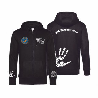 HSG Hannover-West Basic Kids Hoodie-Jacke jet black/wei