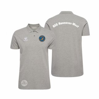 HSG Hannover-West HMLGO 2.0 Cotton Polo Lady grey melange XS ohne Zusatzaufdruck