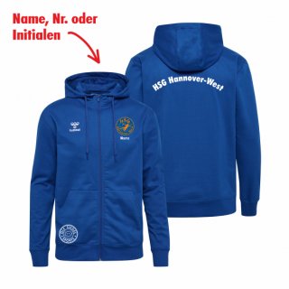 HSG Hannover-West HMLGO 2.0 Cotton Zip Hoodie Lady true blue 2XL inkl. Initialen oder Nr.