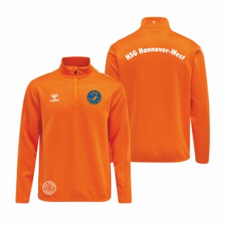 HSG Hannover-West hmlCORE XK Poly Half Zip Sweat Lady orange tiger
