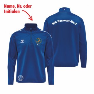 HSG Hannover-West hmlCORE XK Poly Half Zip Sweat Lady true blue 2XL inkl. Name