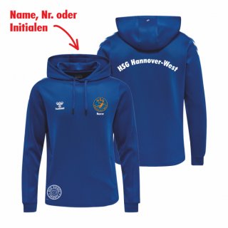 HSG Hannover-West hmlCORE XK Poly Sweat Hoodie Lady true blue 2XL inkl. Name