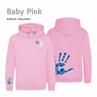 Hoodie Handball!-Collection Kids baby pink 7/8 Jahre (ca. 122/128) blau/weiss
