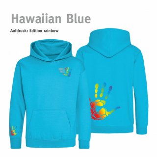 Hoodie Handball!-Collection Kids hawaiian blue 9/11 Jahre (ca. 134/146) rainbow