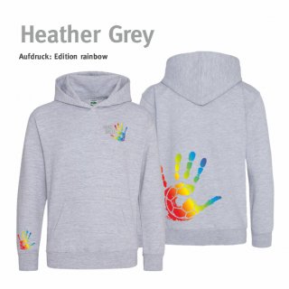 Hoodie Handball!-Collection Kids heather grey 12/13 Jahre (ca. 152/164) rainbow