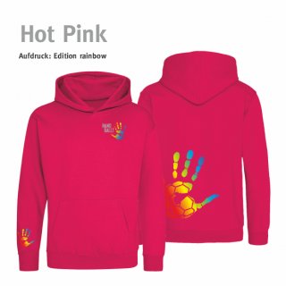 Hoodie Handball!-Collection Kids hot pink 9/11 Jahre (ca. 134/146) rainbow