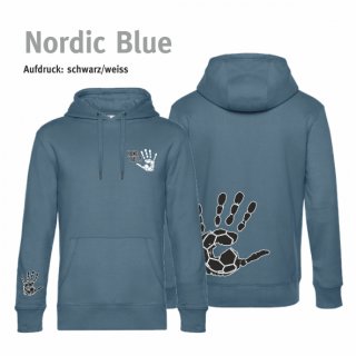 Hoodie Handball!-Collection Unisex nordic blue L schwarz/weiss