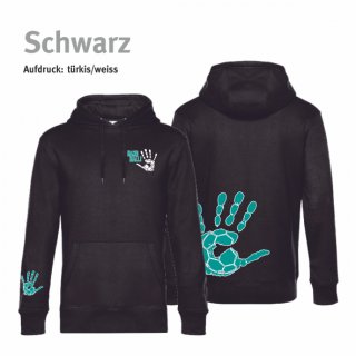 Hoodie Handball!-Collection Unisex schwarz XS trkis/weiss