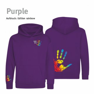 Hoodie Handball!-Collection Kids purple 9/11 Jahre (ca. 134/146) rainbow