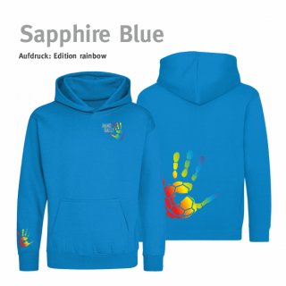 Hoodie Handball!-Collection Kids sapphire blue 9/11 Jahre (ca. 134/146) rainbow
