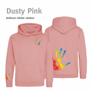 Hoodie Handball!-Collection Kids dusty pink 9/11 Jahre (ca. 134/146) rainbow