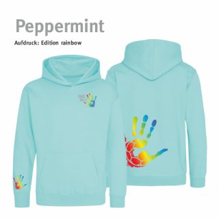 Hoodie Handball!-Collection Kids peppermint 9/11 Jahre (ca. 134/146) rainbow