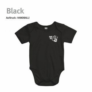 Handball!-Collection Baby-Body Handball! 3-6 Monate (60/66cm) Black