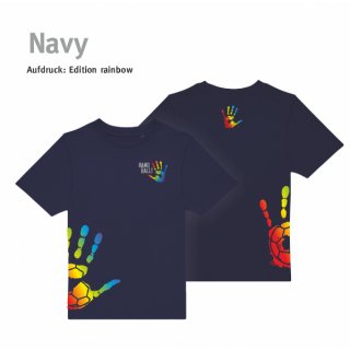 T-Shirt Handball!-Collection Kids navy 152/158 rainbow