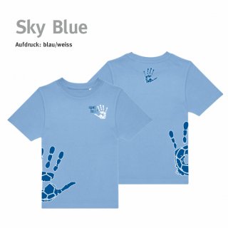T-Shirt Handball!-Collection Kids sky blue 122/128 blau/weiss
