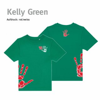 T-Shirt Handball!-Collection Kids kelly green 122/128 rot/weiss