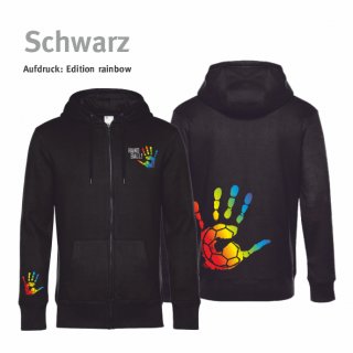 Hoodiejacke Handball!-Collection Unisex schwarz XS rainbow