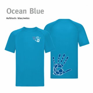 Trikot Handball!-Collection Kids ocean blue 128 (Kinder M, 7-8 Jahre) blau/weiss
