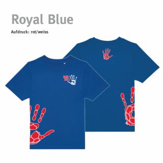 T-Shirt Handball!-Collection Minis royal blue 110/116 rot/weiss
