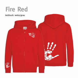 Hoodiejacke Handball!-Collection Minis fire red