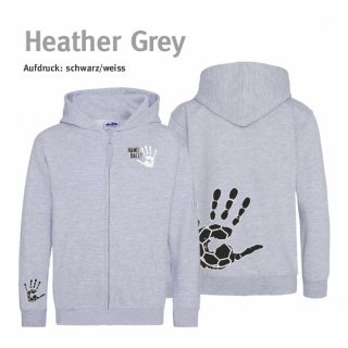 Hoodiejacke Handball!-Collection Minis heather grey