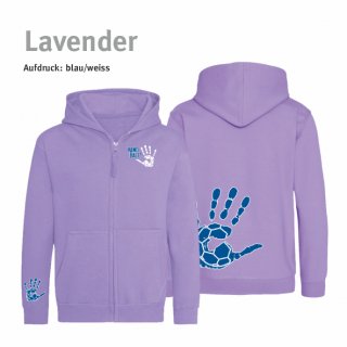 Hoodiejacke Handball!-Collection Minis lavender