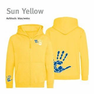 Hoodiejacke Handball!-Collection Minis sun yellow