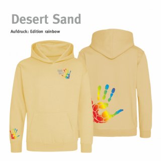 Hoodie Handball!-Collection Kids desert sand 9/11 Jahre (ca. 134/146) rainbow