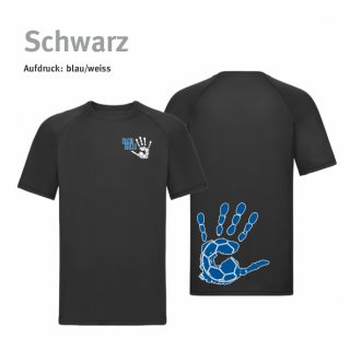 Trikot Handball!-Collection Minis schwarz 104 (Kinder XS, 3-4 Jahre) blau/weiss