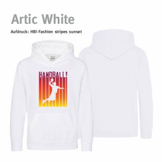 Handball!-Fashion stripes Hoodie  Kids white 12/13 Jahre (ca. 152/164) sunset