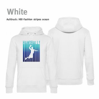 Handball!-Fashion stripes Hoodie Unisex white XS ocean