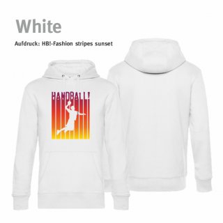 Handball!-Fashion stripes Hoodie Unisex white 3XL sunset
