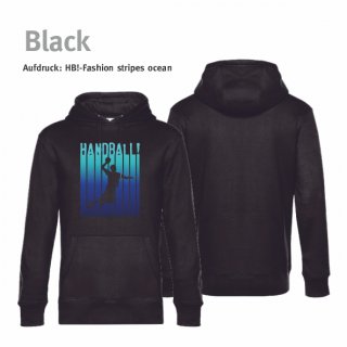 Handball!-Fashion stripes Hoodie Unisex black S ocean