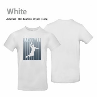 Handball!-Fashion stripes T-Shirt  Unisex white M stone